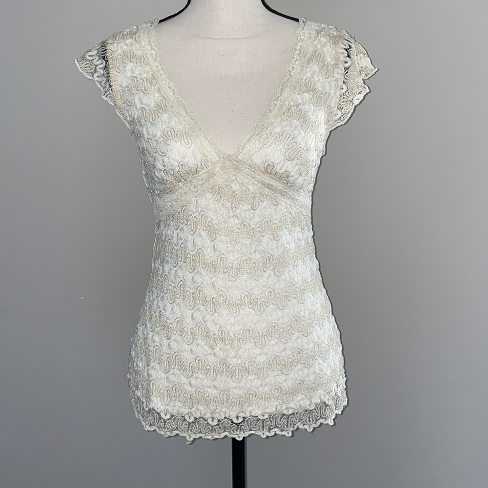 Heart soul off-white blouse